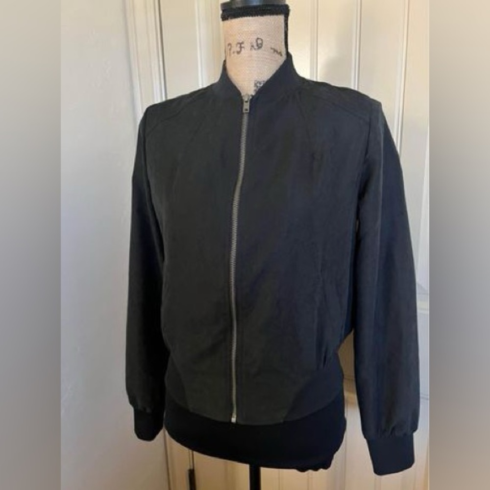 Agnes & Dora Women's Bomber / Jet Setter Jacket Faded Black Size XS NEW